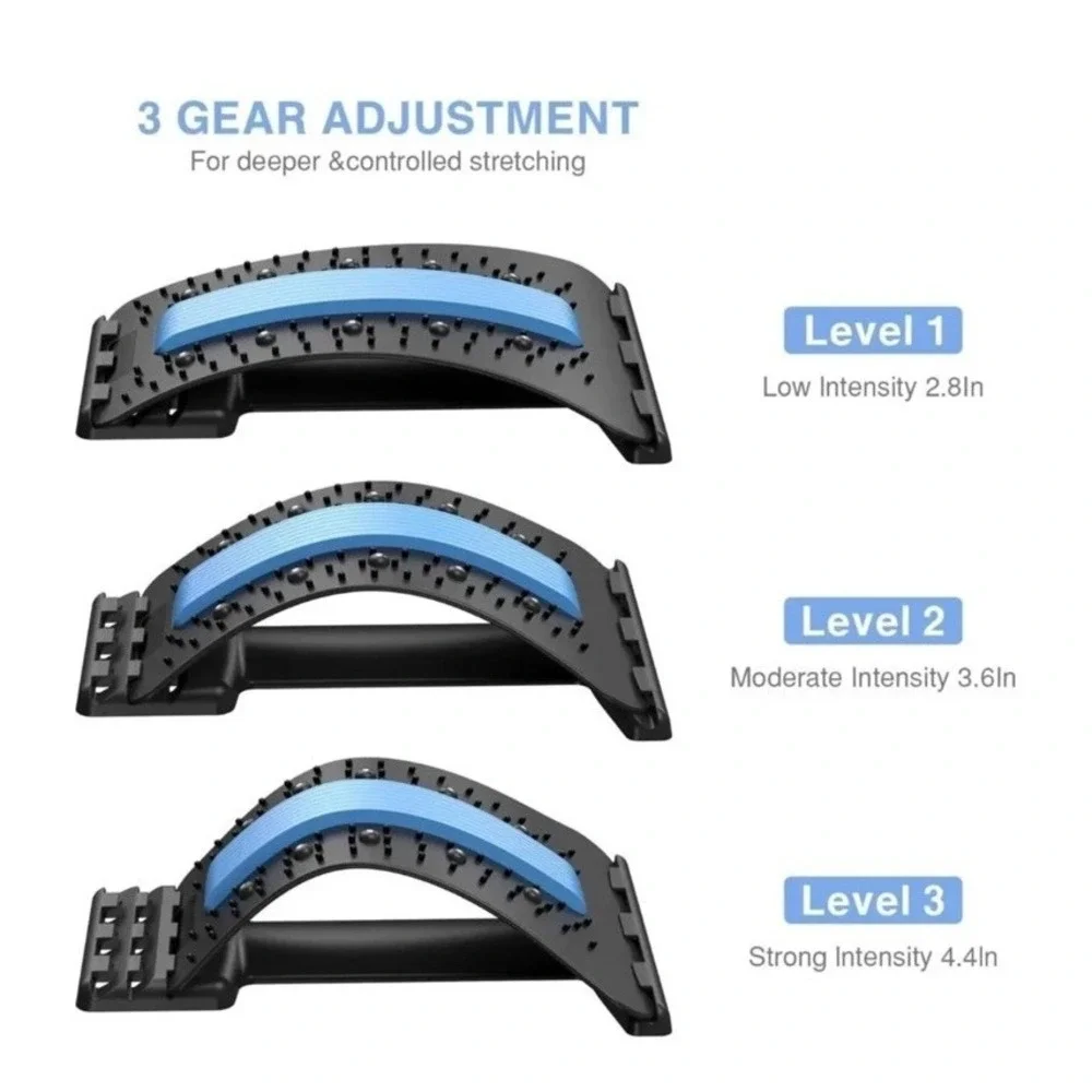 Multi-Level Back Stretcher | Lumbar Support Device | Spine Relief‎ & Posture Aid